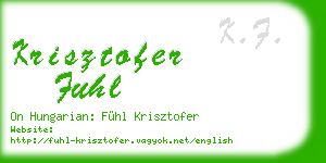 krisztofer fuhl business card