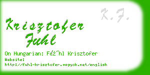 krisztofer fuhl business card